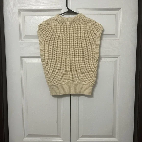 Madewell Cream Knit Sleeveless Sweater - Picture 2 of 4